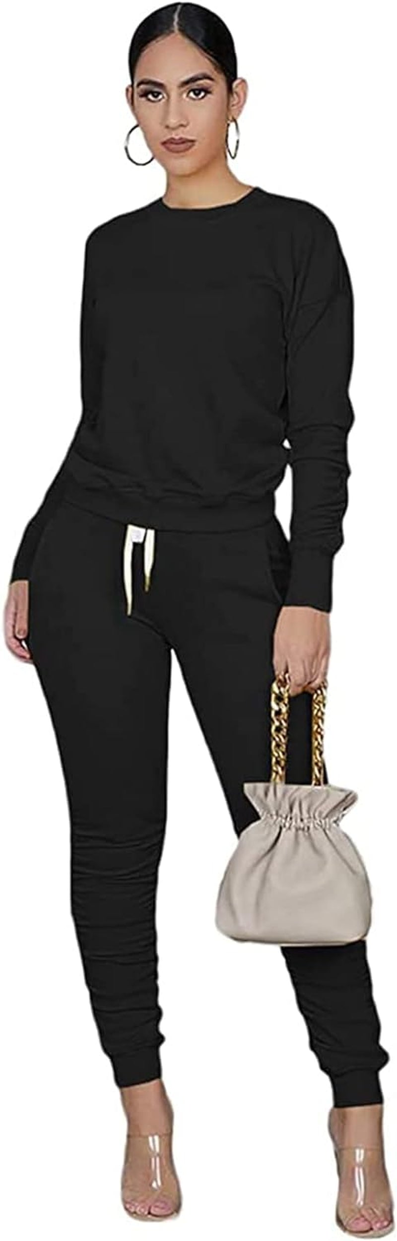 Women'S Two Piece Outfit Joggers Sets Lounge Sweatsuit Tracksuit Sweatpants Sets with Pocket