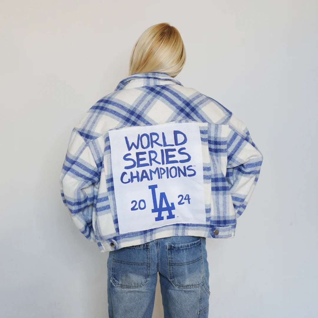 LA Dodgers Chelsea Freeman World Series Player Flannel