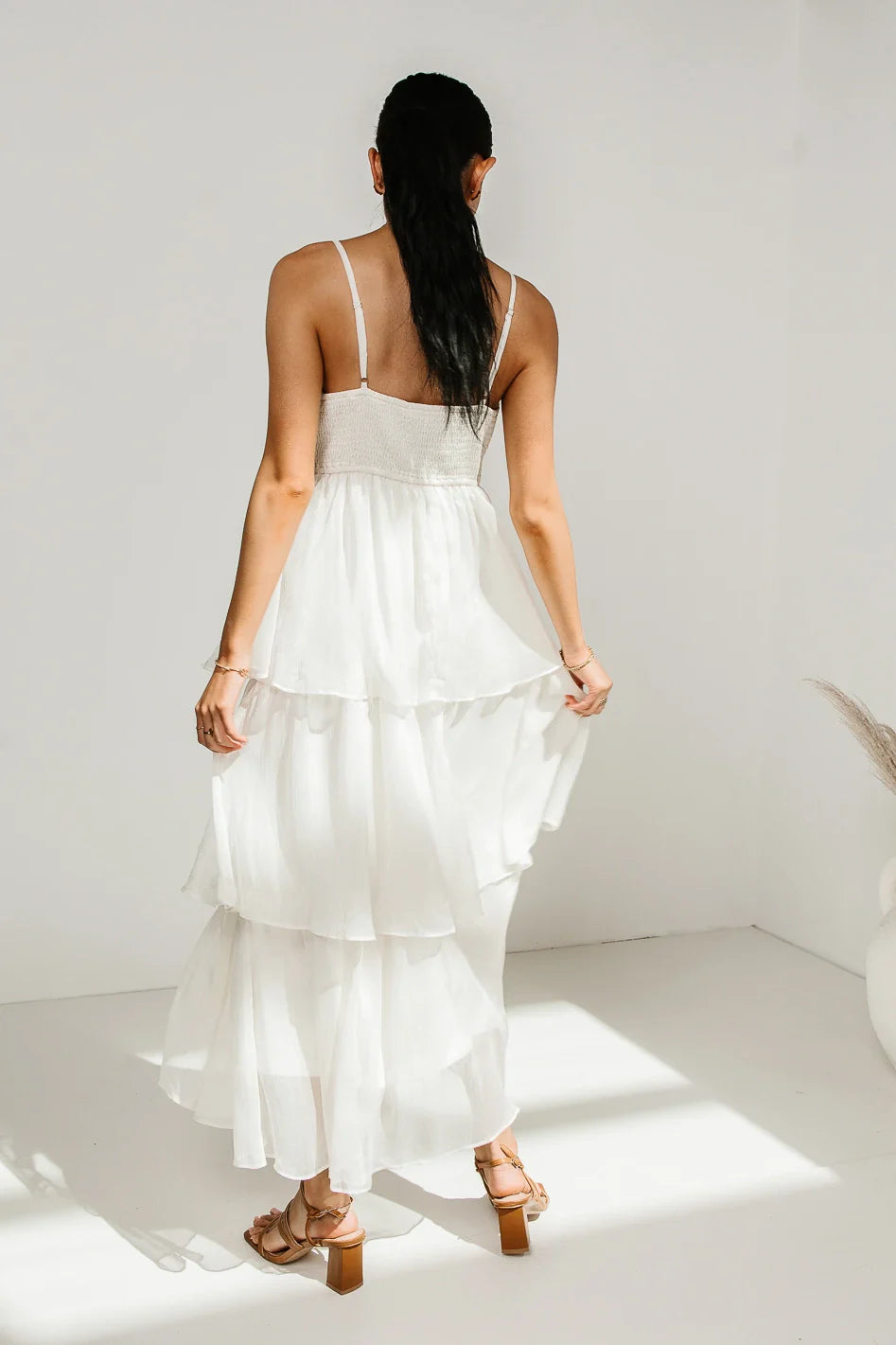 Dani Midi Dress in Ivory - FINAL SALE