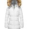 Women'S Puffer Jacket Warm Winter Coat Hooded Waterproof Puffer Jacket White M