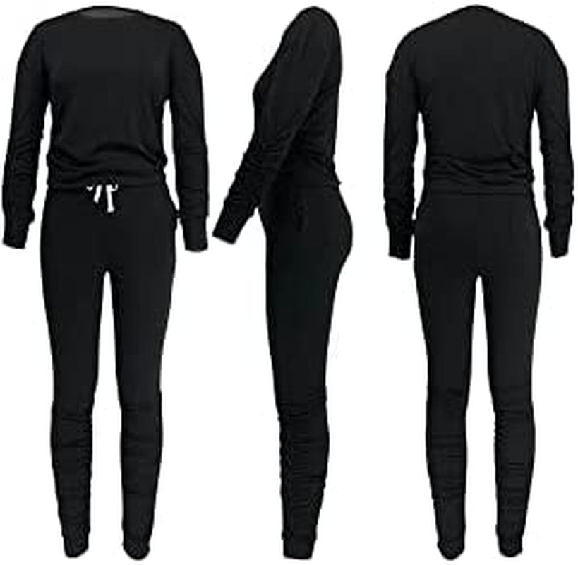 Women'S Two Piece Outfit Joggers Sets Lounge Sweatsuit Tracksuit Sweatpants Sets with Pocket